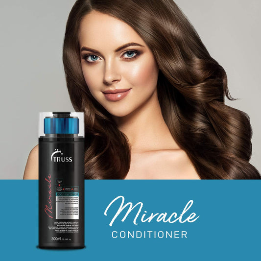 Truss Miracle Conditioner And Shampoo Set Bundle With Amino Miracle Heat Protectant Spray