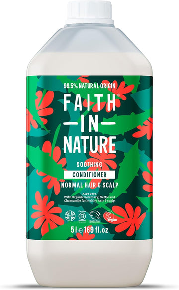 Faith In Nature Natural Fragrance Free Conditioner, Sensitive, Vegan & Cruelty Free, No Sls Or Parabens, For All Hair Type, 5L Refill Pack