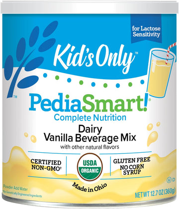 Pediasmart Dairy Vanilla Complete Nutrition Beverage Powder Mix, Non Gmo, Usda Organic, Clean Label Project Verified, 12.7 Oz, Pack Of 6