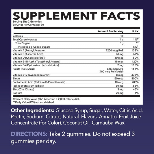 Multivitamin Gummies For Men And Women - Glp-1 Nutritional Support With Daily Vitamins And Minerals For Optimal Wellness - Adults Multivitamin Gummy With Vitamin C, D And Zinc - Month Supply