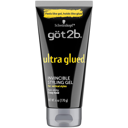 Got2B Ultra Glued Invincible Styling Gel 2 - 6 Oz Tubes + 1 Travel 1.25 Oz Tube