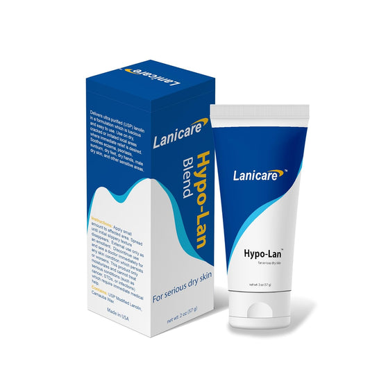 Lanolin Breastfeeding Cream Skin Care For Mom and Safe For Baby, Can Be Used With Nursing Pads, Lanicare Hypo-Lan 2 Ounce Tube