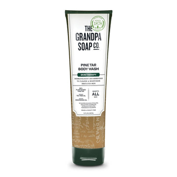 The Grandpa Soap Company Pine Tar Body Wash - Dermatologist Recommended To Cleanse & Moisturize Irritated Skin, Deodorizing Power, With Pine Tar & Tea Tree Oil, 9.5 Fl Oz
