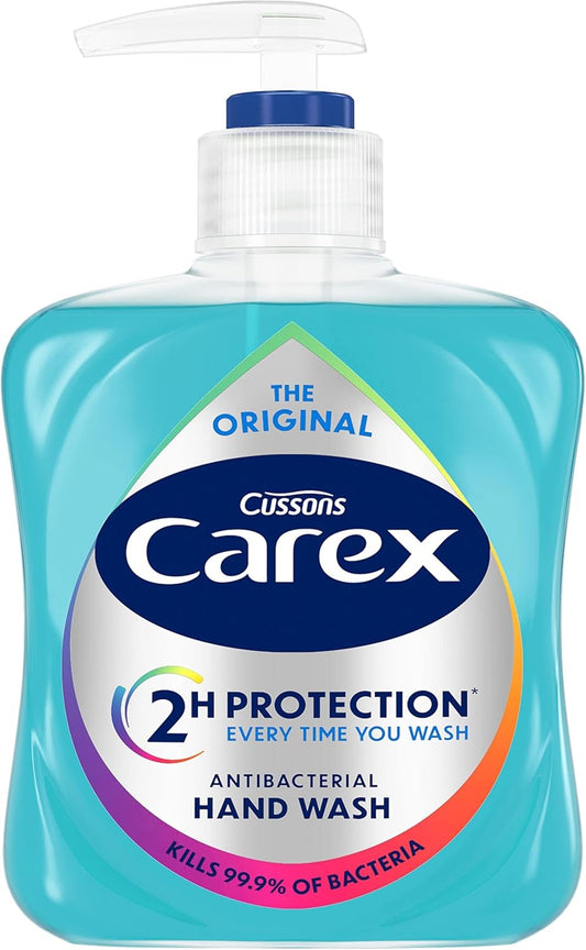 Carex Original Antibacterial Hand Wash, Clean & Protect Hands, Bulk Buy, Pack Of 6 X 250 Ml (Packaging May Vary)