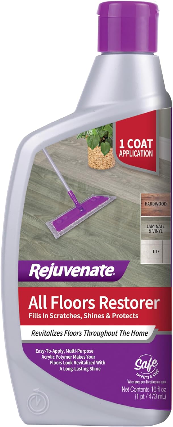 Rejuvenate All Floors Restorer and Polish Fills in Scratches Protects & Restores Shine No Sanding Required