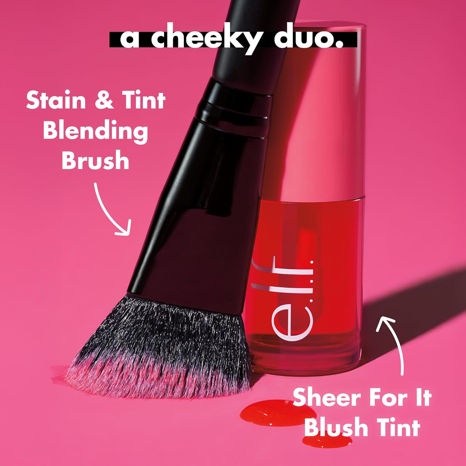 e.l.f. Stain & Tint Blending Brush, Liquid Blush Brush For Blending & Creating An Even Finish, Made With Synthetic Bristles, Vegan & Cruelty-Free : Amazon.co.uk: Beauty