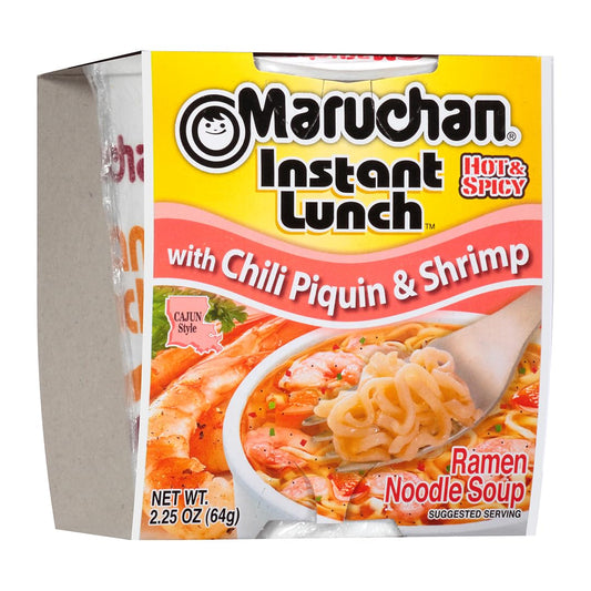 Maruchan Instant Lunch Chili Piquin & Shrimp, 2.25 Oz, Pack of 12
