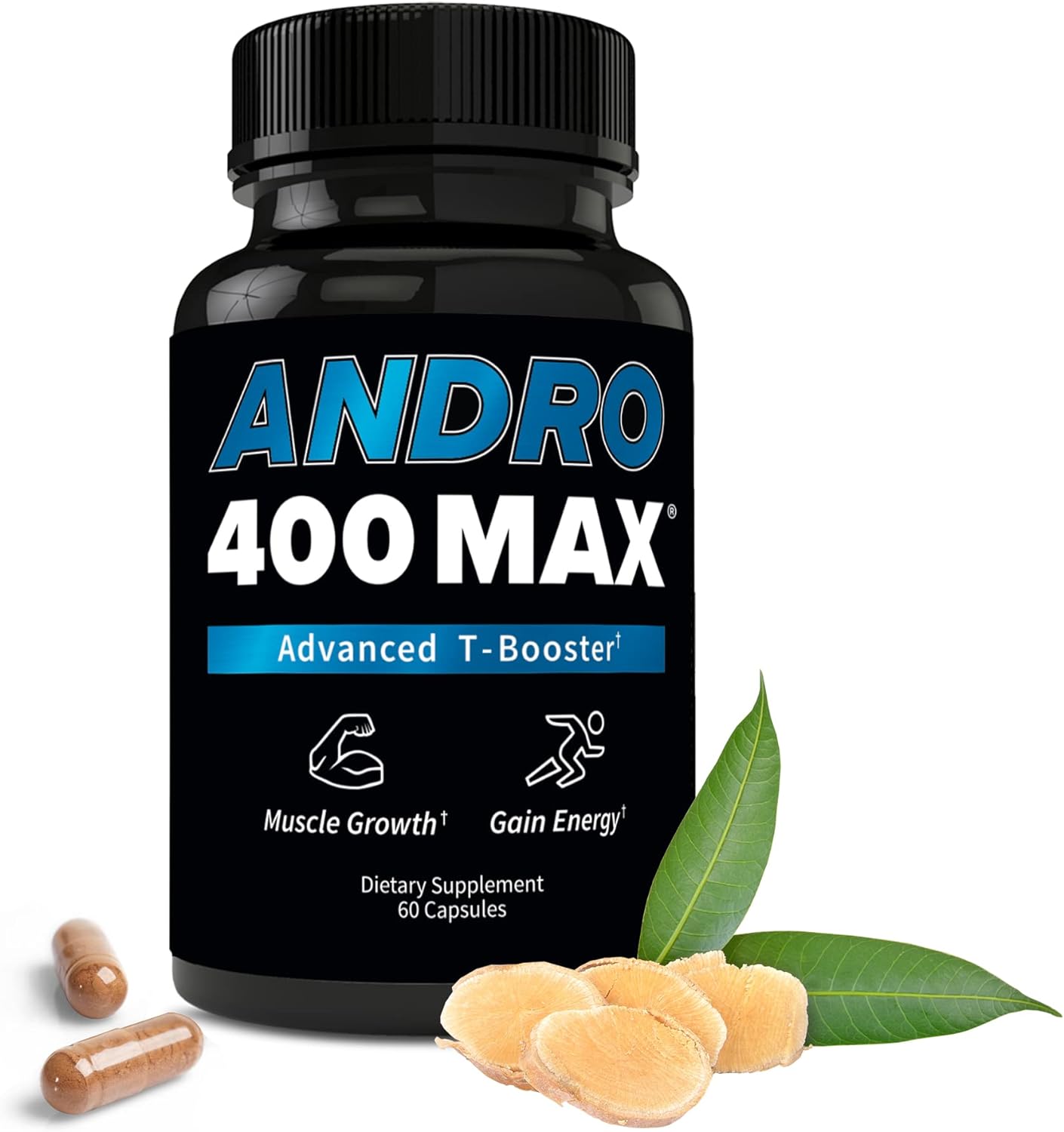 Andro400 Max Natural T Support Supplement for Men, with Tongkat Ali, 60 Count, Manufactured in USA