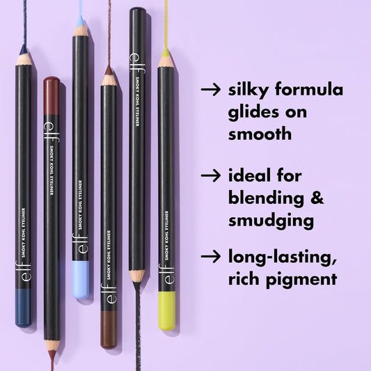 E.L.F. Smoky Kohl Eyeliner, Eye Pencil For Creating Long-Lasting, Bold, High-Pigmented Makeup Looks, Vegan & Cruelty-Free, Limelight