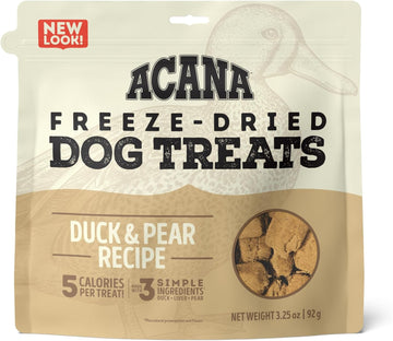 Singles Freeze Dried Dog Treats, Limited Ingredient Grain Free Duck & Pear Recipe, 3.25Oz