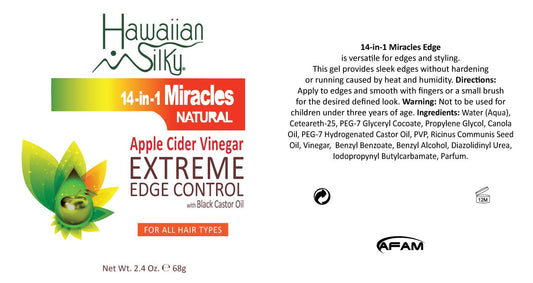 Hawaiian Silky 14-in-1 miracles extreme edge control 2.4 ounce, White, 2.4 Ounce