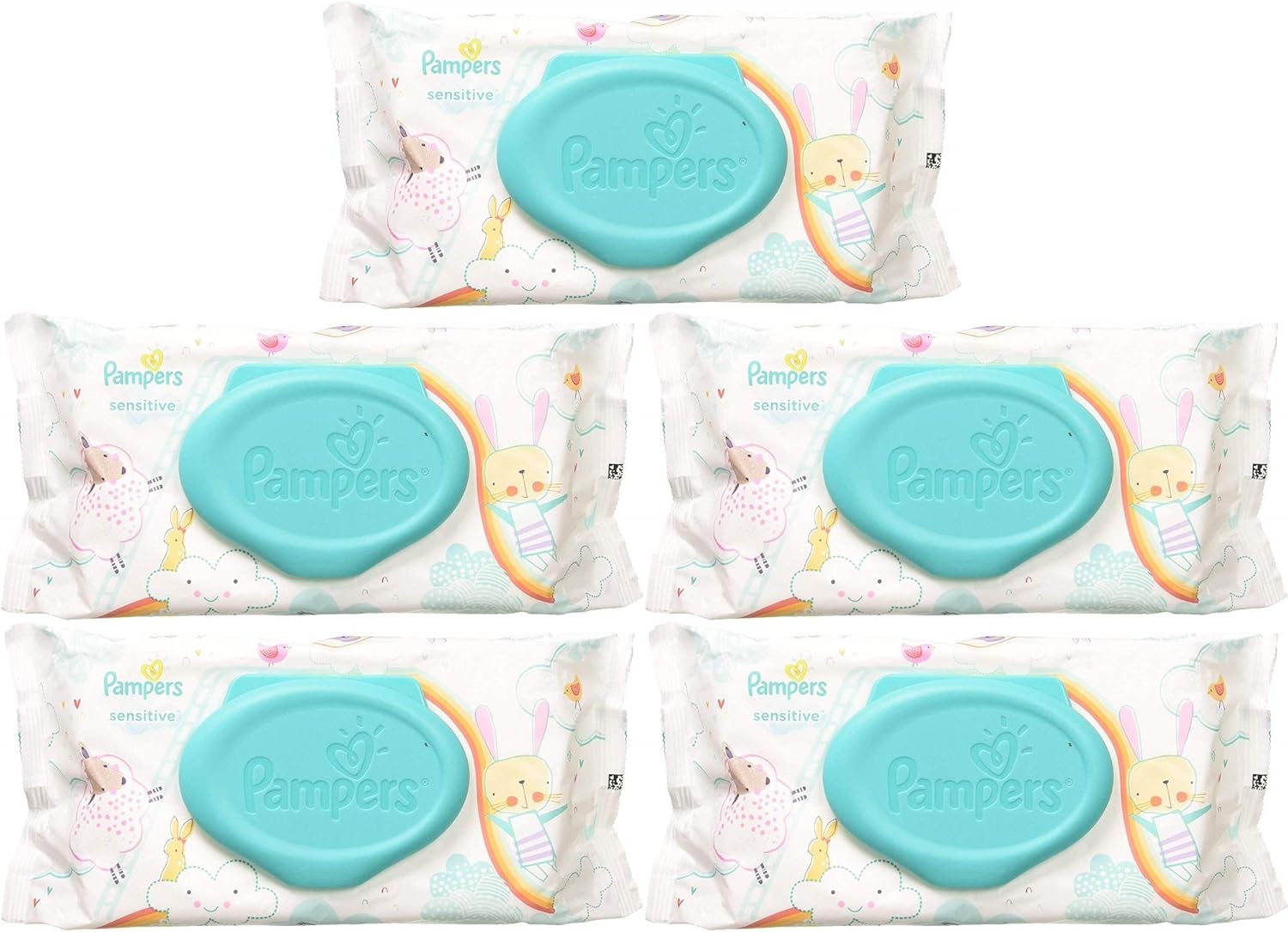 Pampers Wipes Sensitive - 56 Ct, Pack Of 5