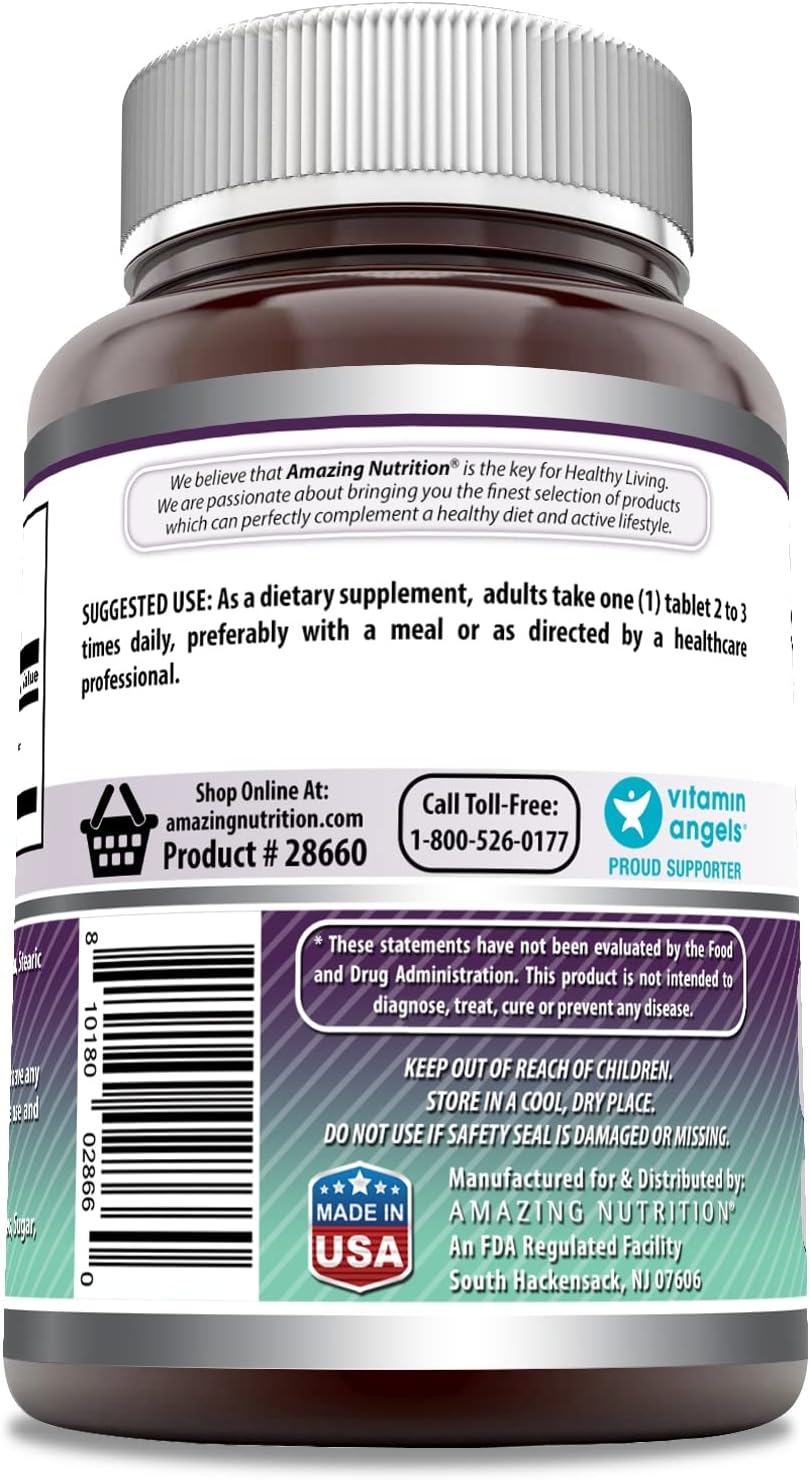 Amazing Formulas MSM 1500mg 180 Tablets Supplement | Non-GMO | Gluten Free | Made in USA