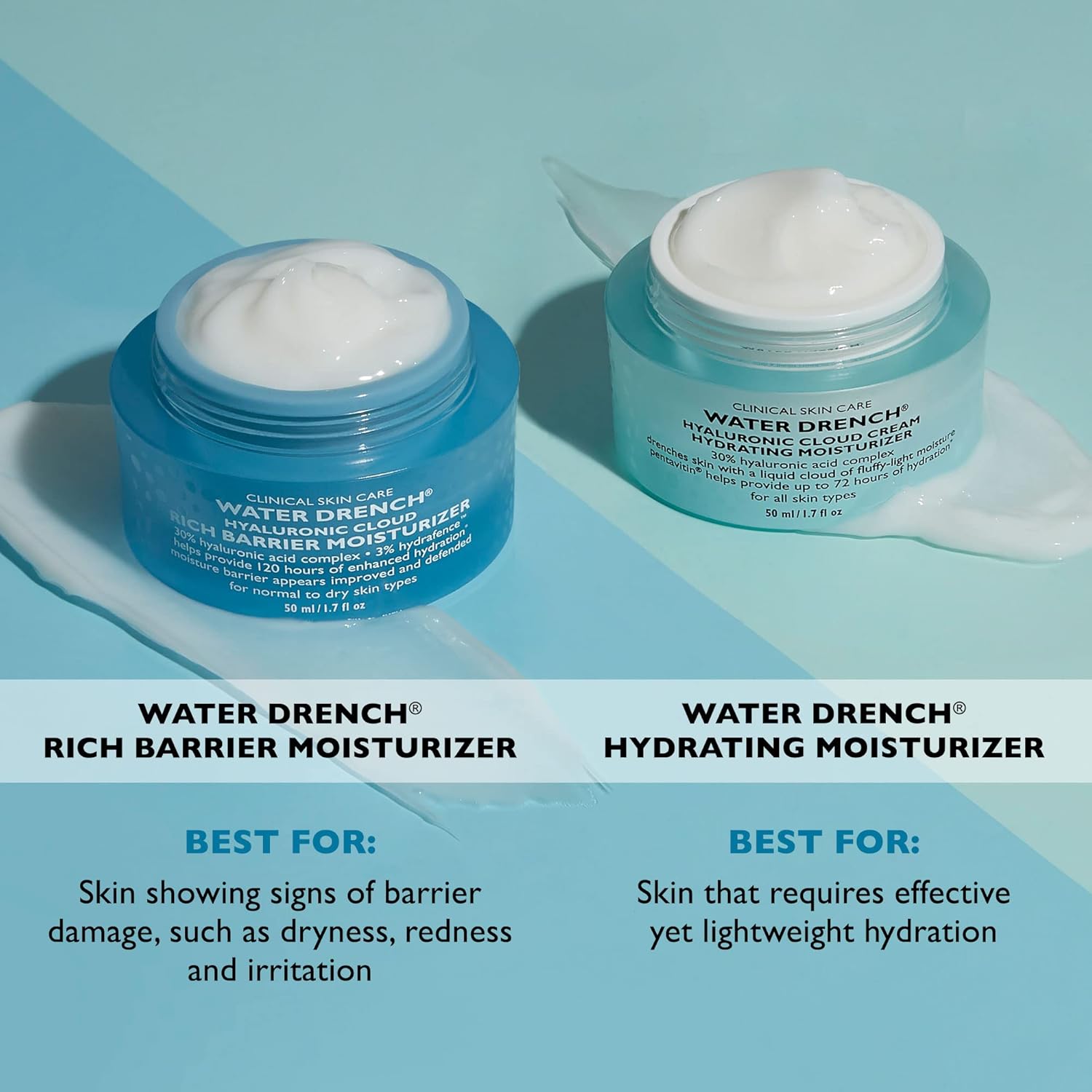 Peter Thomas Roth | Water Drench Hyaluronic Cloud Rich Barrier Moisturizer, Skin Barrier Cream, Hyaluronic Acid Moisturizer, Moisturizer For Dry Skin : Beauty & Personal Care