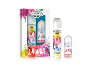 La Vida By Cuba For Women - 2 Pc Gift Set 3.3Oz Edp Spray, 1.7Oz Roll On : Beauty & Personal Care