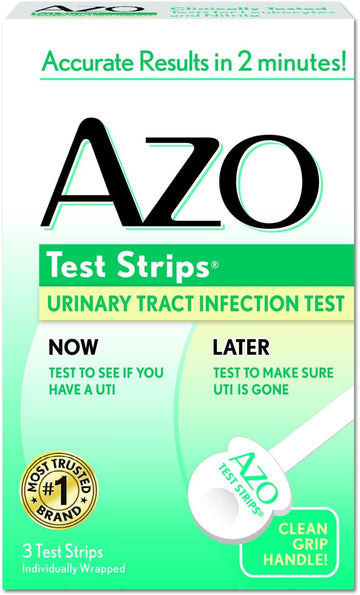 AZO Urinary Tract Infection Test Strips, 3-Count Boxes (Pack of 2) : Health & Household