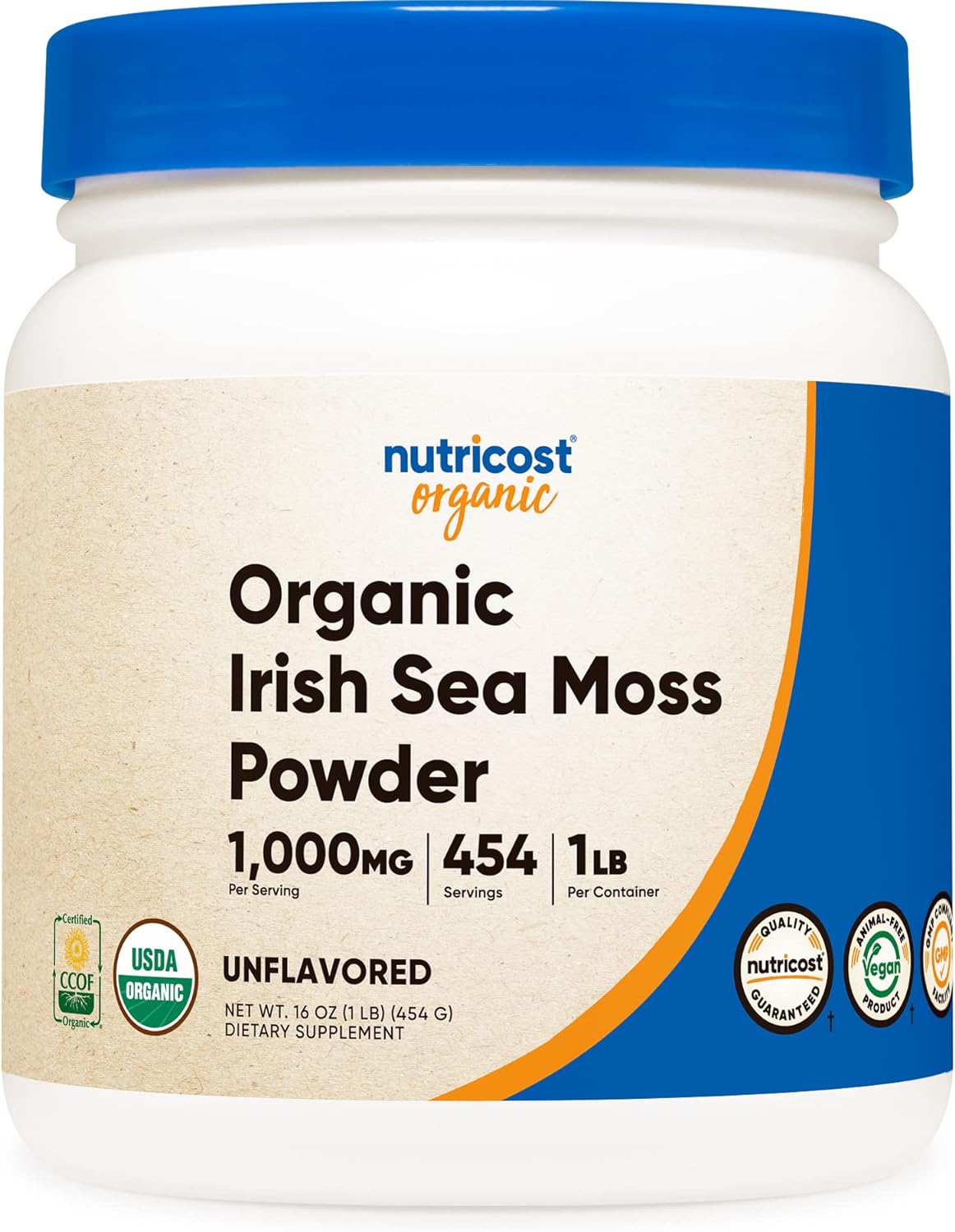 Nutricost Organic Irish Moss Powder () - Gluten Free, Non-GMO, Vegetarian Friendly