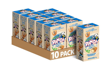 MEIJI Hello Panda Cookies, Vanilla Crème Filled - 2.1 oz, Pack of 10 - Bite Sized Cookies with Fun Panda Sports