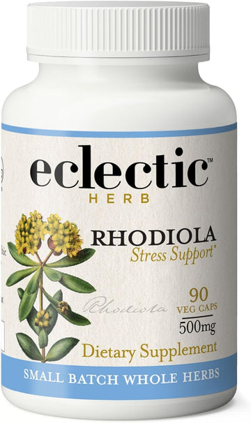 Eclectic Rhodiola 500 Mg Fduv, Blue, 90 Count