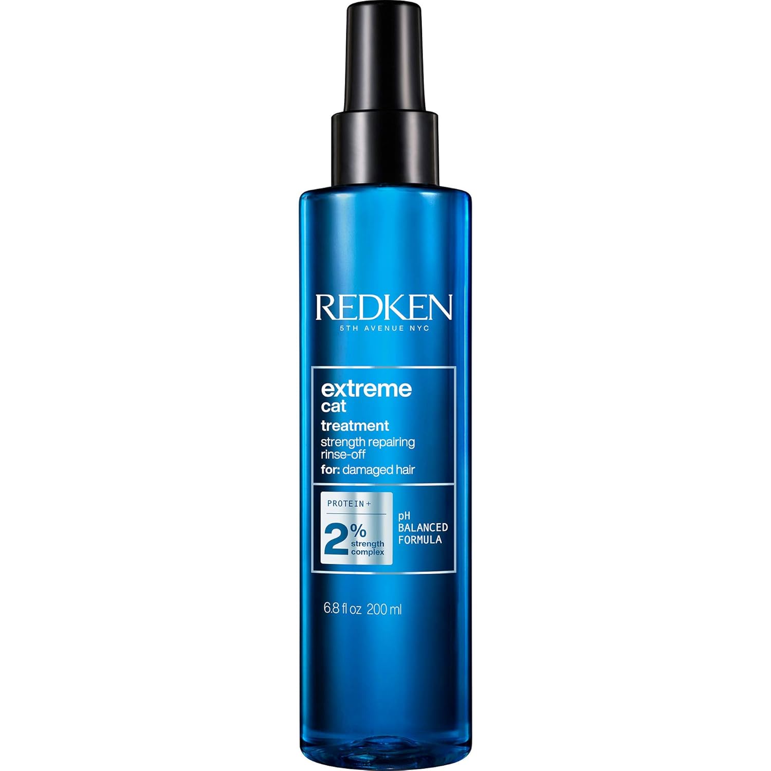 Redken Extreme Cat Anti-Damage Protein Reconstructing Rinse Out Treatment | For Distressed Hair | Strengthens Hair & Adds Shine | With Ceramide