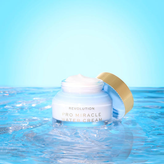 Revolution Pro, Miracle Water Cream, Dermatologist-Recommended Hydrating Moisturiser & Water Gel Cream With Hyaluronic Acid & Niacinamide, Vegan & Cruelty-Free, 50Ml