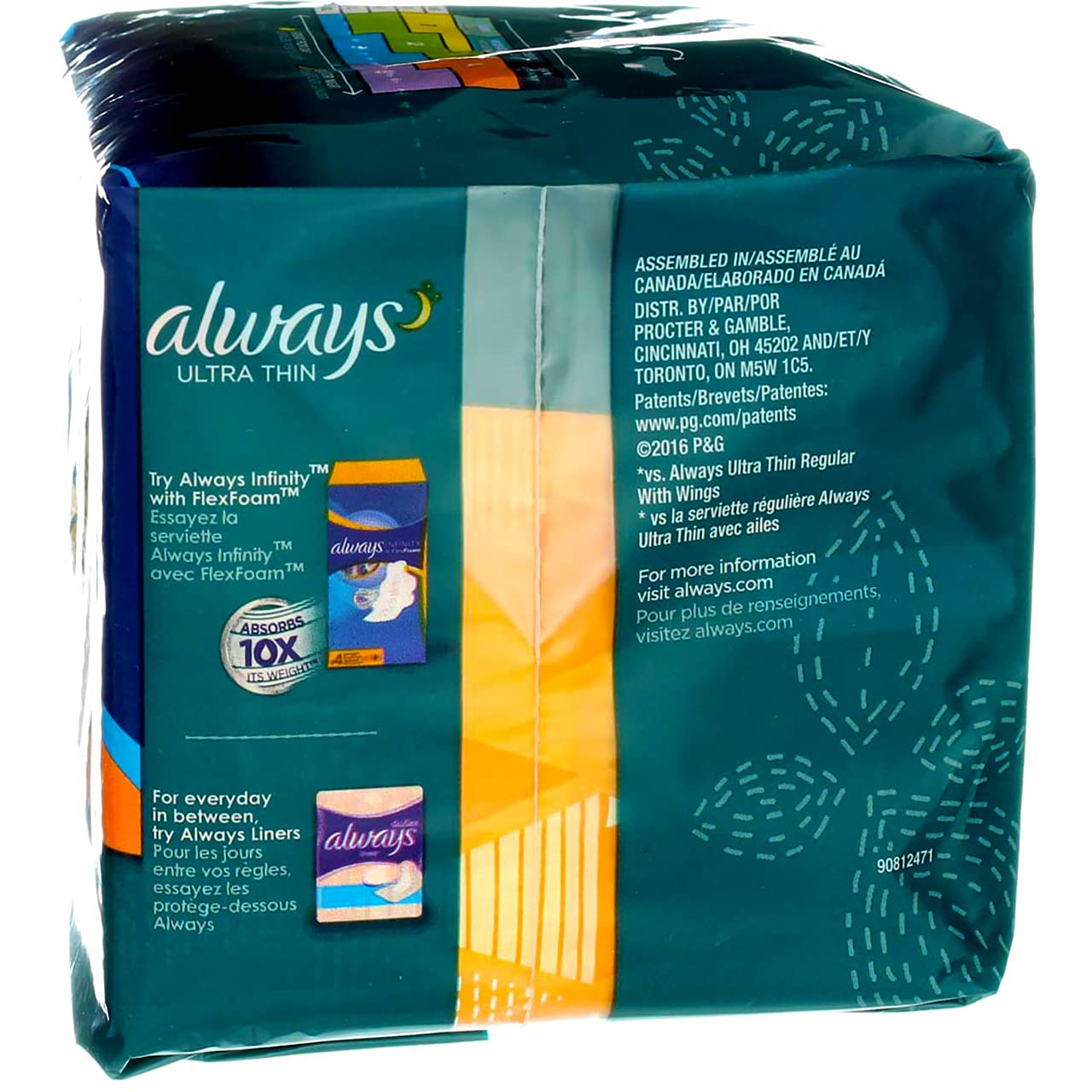 Always Pads Size 4 Ultra Thin 14 Count Overnight (1 Pack) : Health & Household