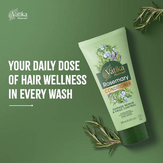 Vatika Natural Rosemary Conditioner, 280Gm, Conditioner For Dry Hair, Anti-Dandruff Conditioner, Promotes Hair Growth, Nourishes & Conditions Hair, Rosemary Oil