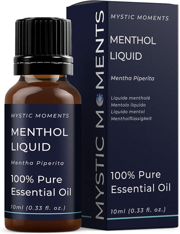 Mystic Moments | Menthol Liquid Essential Oil 10Ml - Pure & Natural Oil For Diffusers, Aromatherapy & Massage Blends Vegan Gmo Free