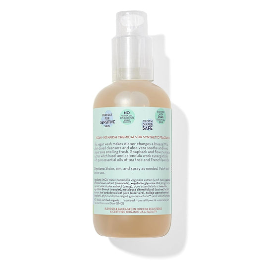 California Baby Diaper Wipe Spray | Gently Cleans | Soothing Organic Calendula + Aloe Vera | Fresh Lavender Scent | Allergy-Friendly | Cleans Better Than Baby Wipes | 192 Ml / 6.5 Oz