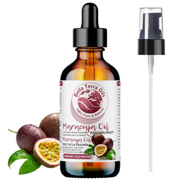 Bella Terra Oils - Maracuja Seed Oil 4oz - Dive into the Passion Fruit's Nutritional Profile, Enriched with Vitamin A & Essential Fatty Acids, for Natural Skin Nourishment