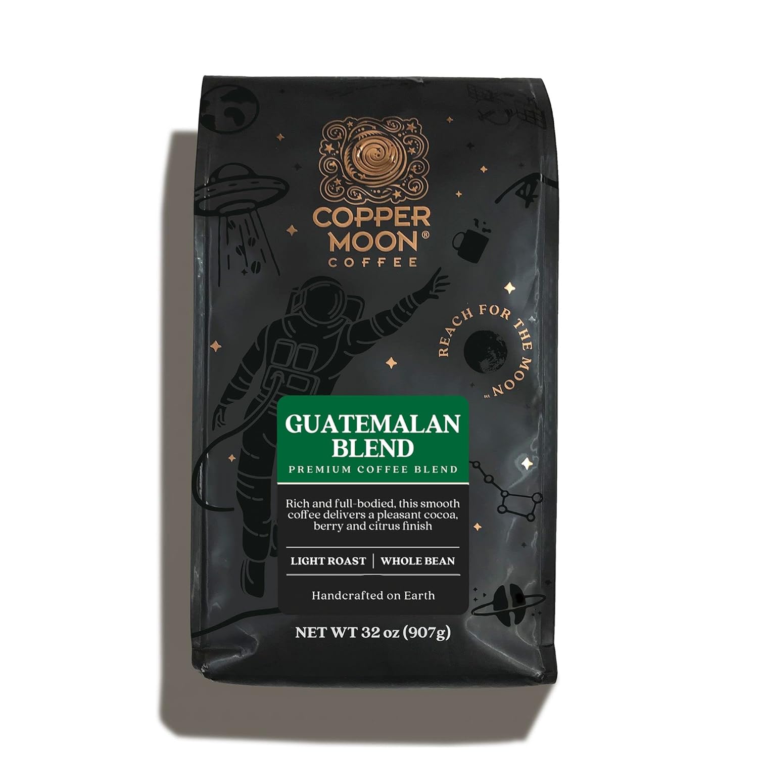 Copper Moon Guatemalan Antigua Blend, Light Roast Coffee With A Nutty Finish, Whole Bean