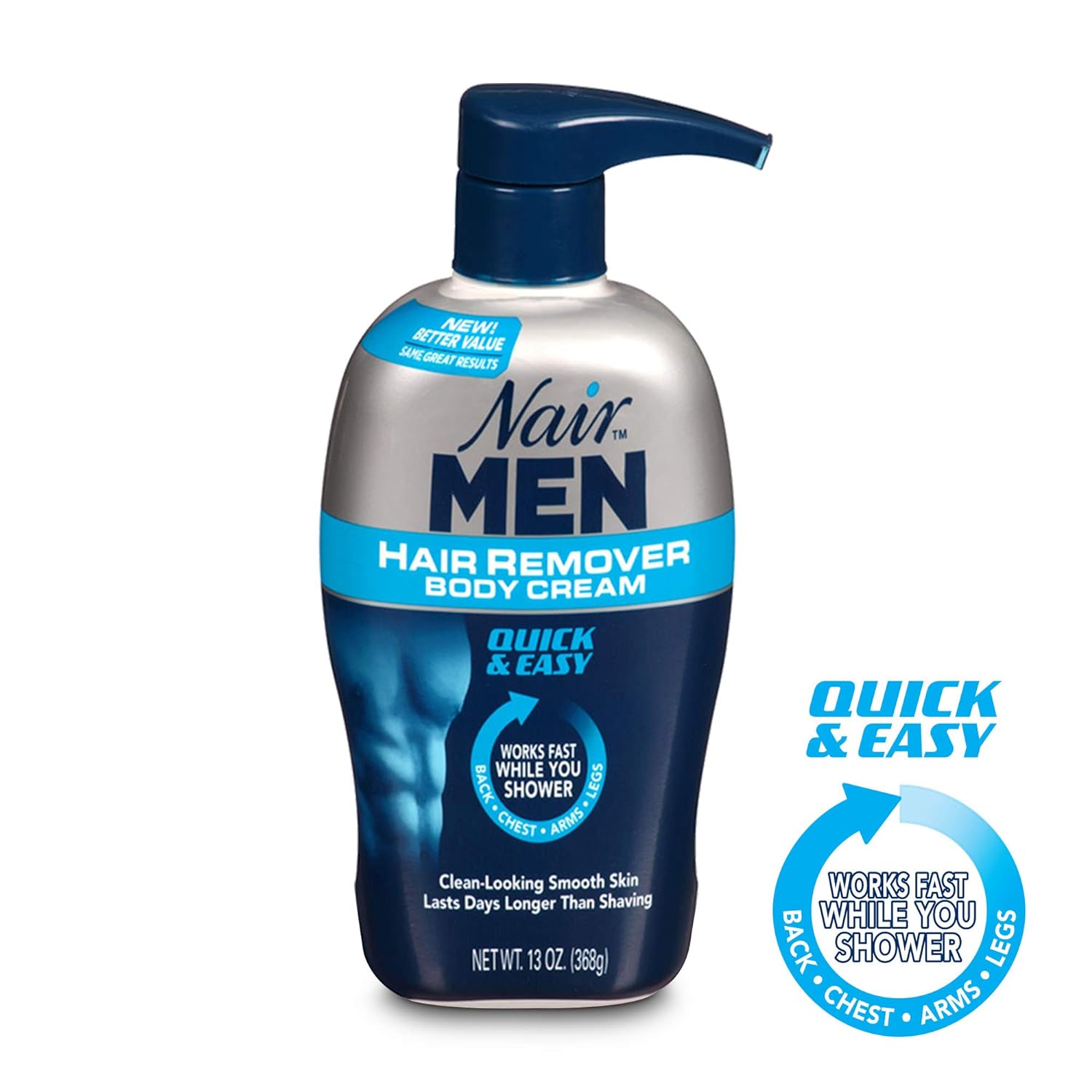 Nair Men Hair Remover Body Cream, Body Hair Remover for Men, 13 Oz Bottle : Beauty & Personal Care
