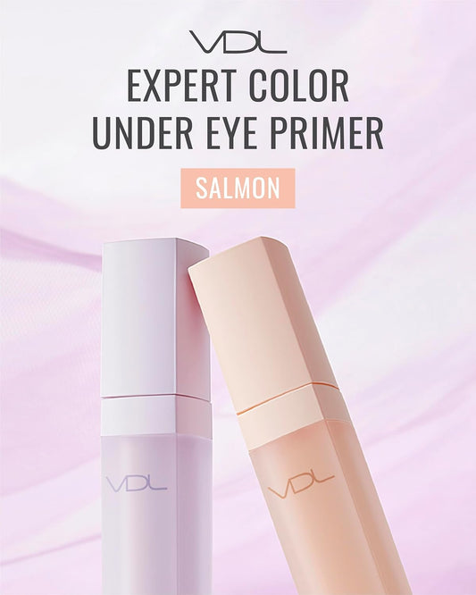 Valentines Day Gifts Vdl Expert Color Under-Eye Primer (Salmon, 0.19 Oz) - Color-Correcting Concealer For Dark Circles, Uneven Skin Tone. Hydrating, Smooth. Korean Makeup