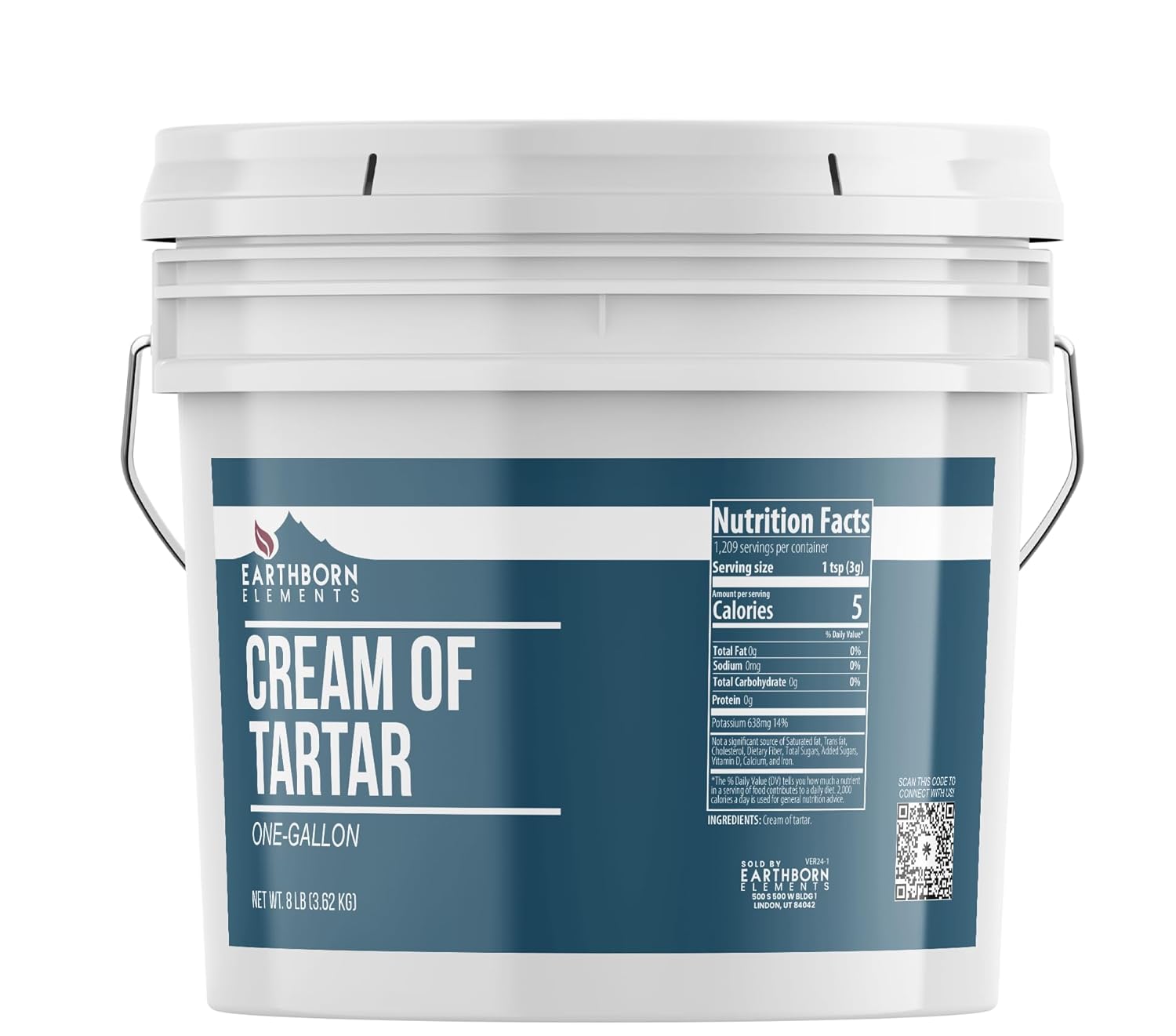 Earthborn Elements Cream Of Tartar (1 Gallon), Baking Ingredient, Non Gmo : Grocery & Gourmet Food