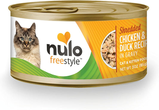 Nulo Freestyle Cat And Kitten Shredded Wet Canned Food, Premium All Natural Grain-Free Wet Cat Food, Protein-Rich With Omega 6 And 3 Fatty Acids To Support Skin Health And Soft Fur