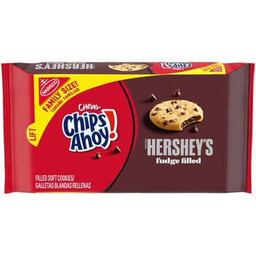 Chips Ahoy! Chewy Hershey'S Fudge Filled Soft Cookies, Family Size, 14.85 Oz
