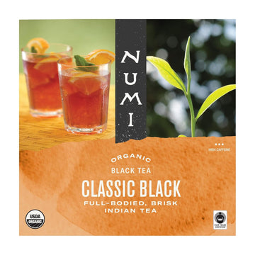 Numi Organic Tea Classic Black Iced Tea, 24 Count Gallon Pouch, Full-Bodied And Brisk, Caffeinated