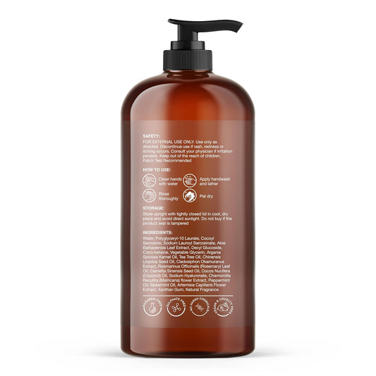 Botanic Hearth Tea Tree Liquid Hand Soap | Sulfate Free Formula | Multi Purpose Hand Wash With Aloe Vera And Premium Grade Tea Tree Oil, Pump Dispenser | 16 Fl Oz
