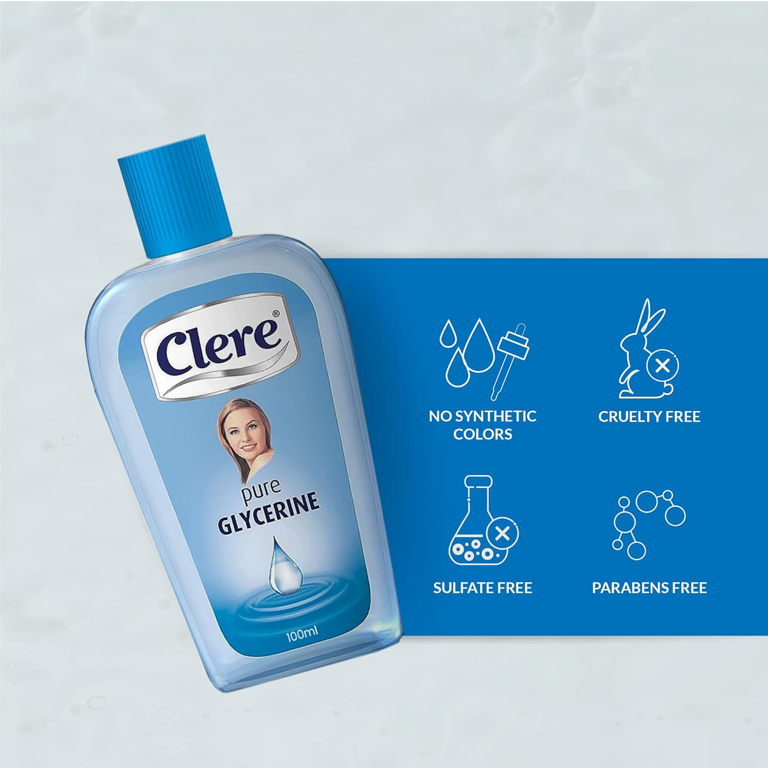 Clere Pure Glycerine Liquid For Versatile Skin Care, Softening And Moisturizing 100 Ml : Beauty & Personal Care