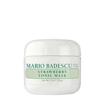 Mario Badescu Strawberry Tonic Mask - Refreshing & Brightening Clay Mask - Refines & Cleanses Dull Skin & Clogged Pores - Face Skincare Rich In Vitamin C & Folic Acid, 2 Oz