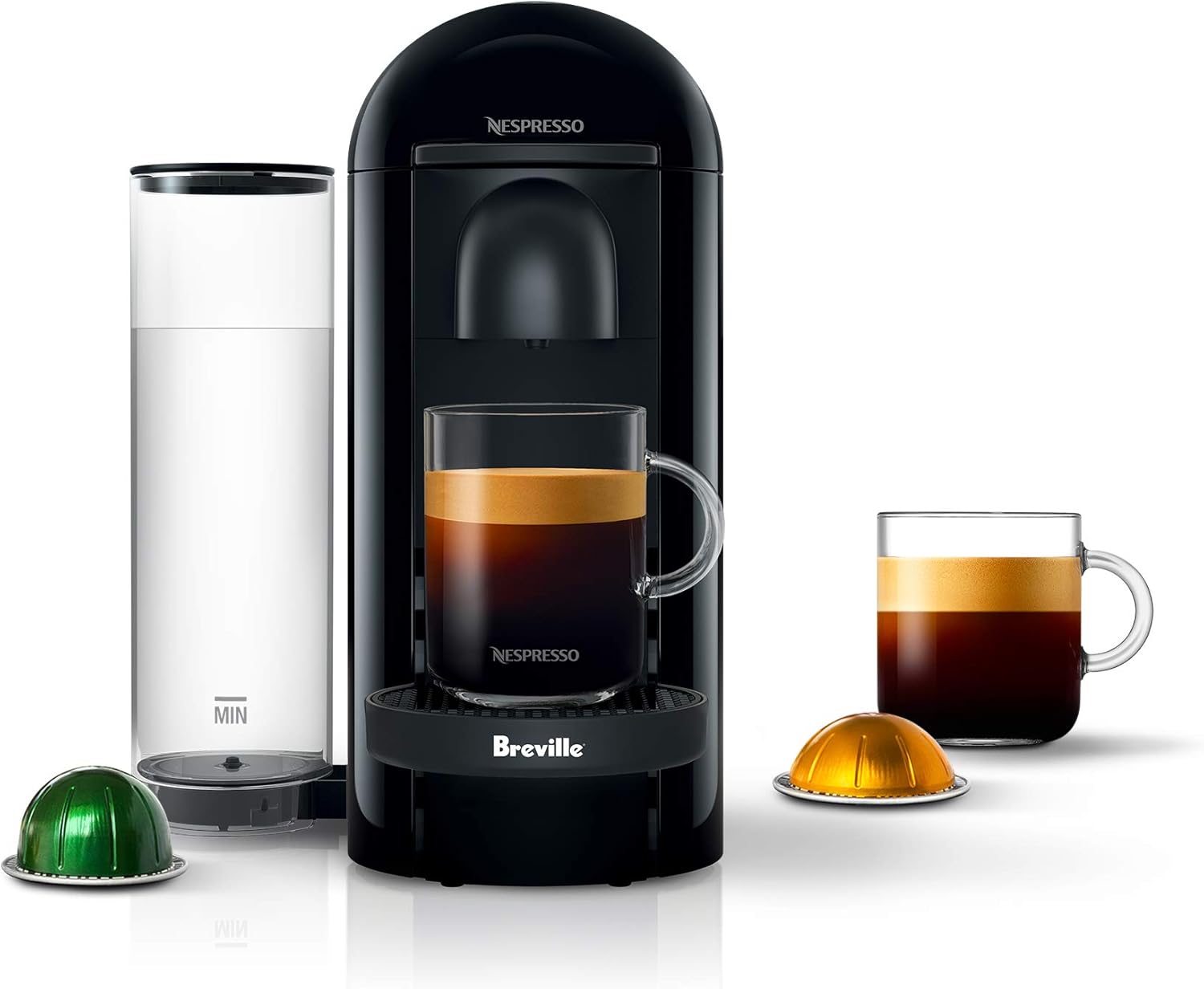 Nespresso Vertuoplus Coffee And Espresso Machine By Breville,60 Fluid Ounces, Ink Black