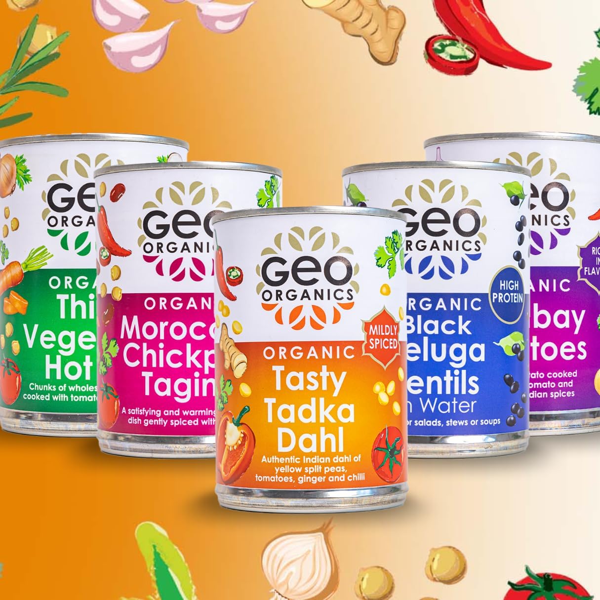 Geo Organics Tasty Tadka Dahl 400g (Pack of 1) | Authentic Indian Side Dish | Low Sugar & Salt | Certified Organic | Vegan Meals & Gluten-Free Food | Mild Spice Level : Amazon.co.uk: Grocery