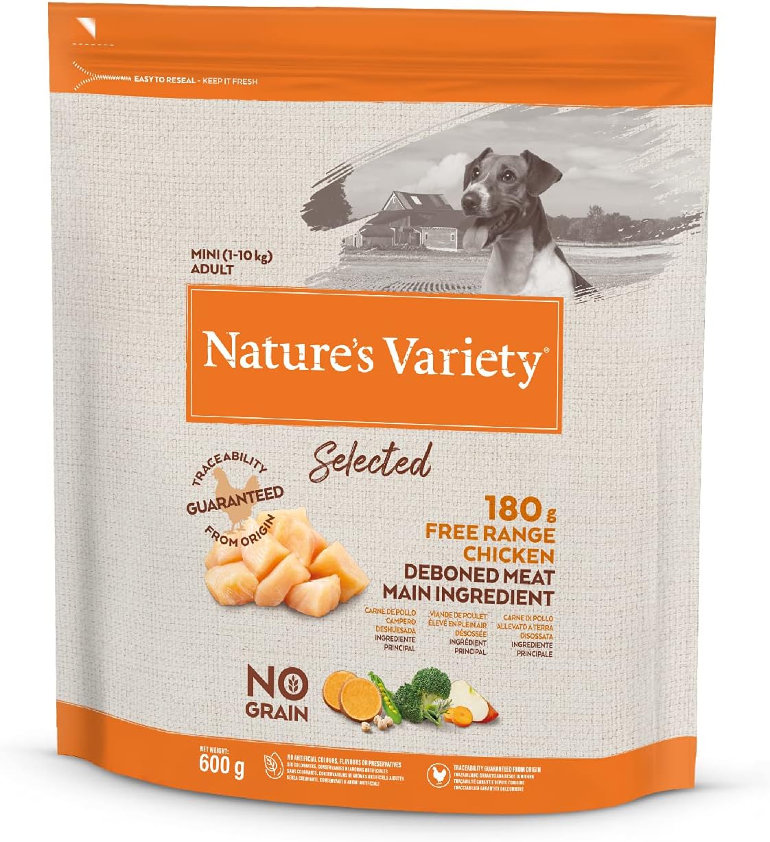 Natures Variety Dog Mini Adult Dry Selected Chicken 600Gm?02NMNVDMIAC