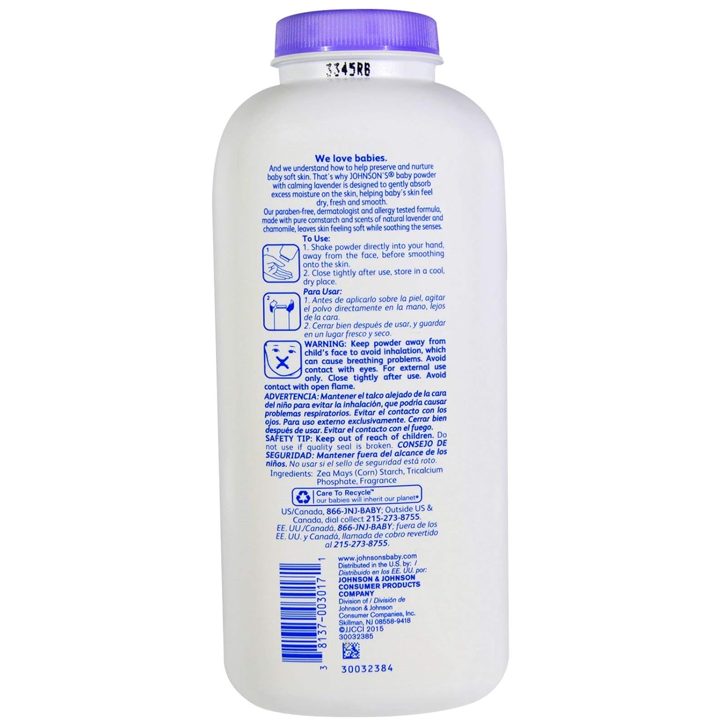 Johnson'S Baby Naturally Derived Cornstarch Baby Powder With Aloe And Vitamin E For Delicate Skin, Hypoallergenic And Free Of Parabens, Phthalates, And Dyes For Gentle Baby Skin Care, 1.5 Oz : Baby