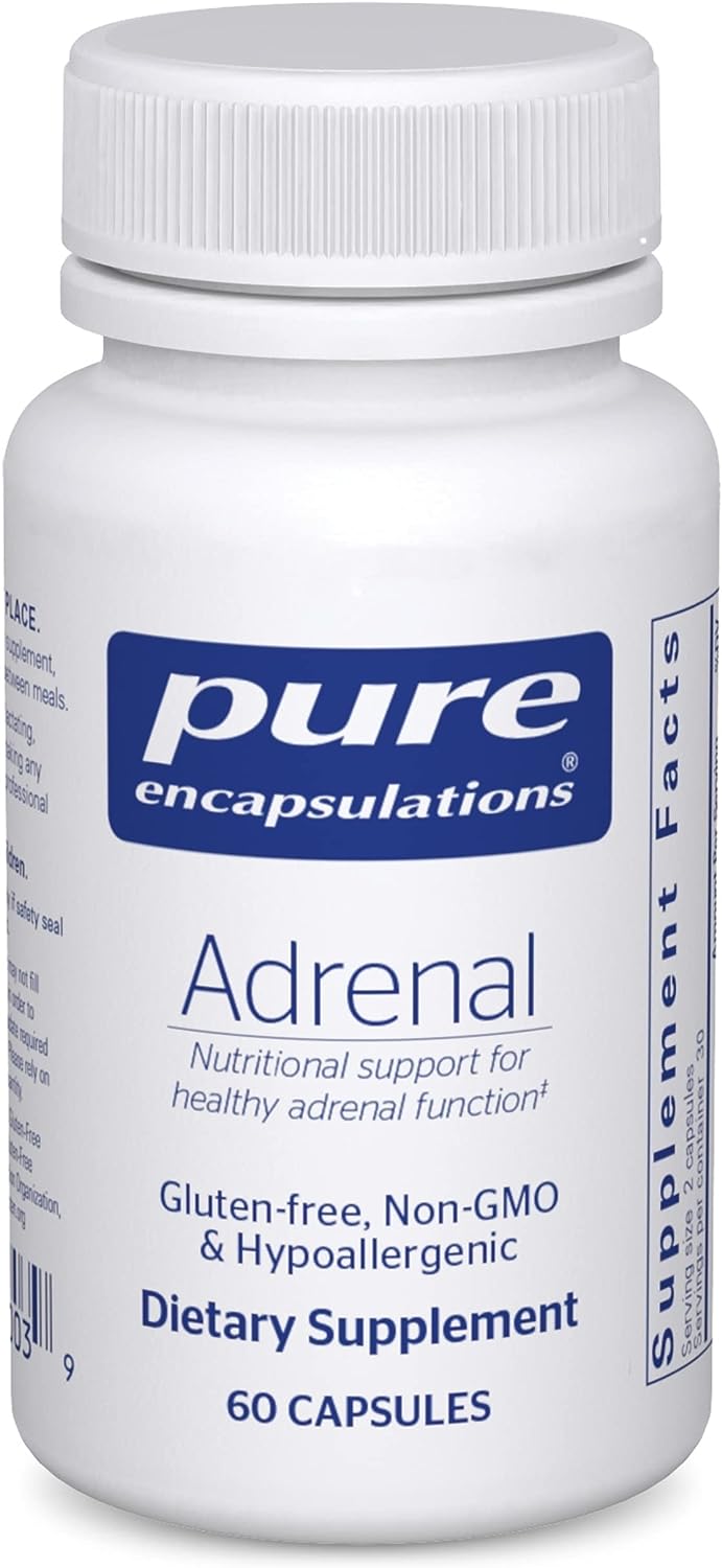 Pure Encapsulations Adrenal | Supplement To Support Healthy Cortisol Levels, Fatigue, Stress Moderation, And Adrenal Gland Function* | 60 Capsules