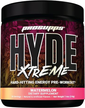 Prosupps® Mr. Hyde® Xtreme Pre-Workout Powder Energy Drink - Intense Sustained Energy, Pumps & Focus With Beta Alanine, Creatine & Nitrosigine, (30 Servings, Watermelon Rush)