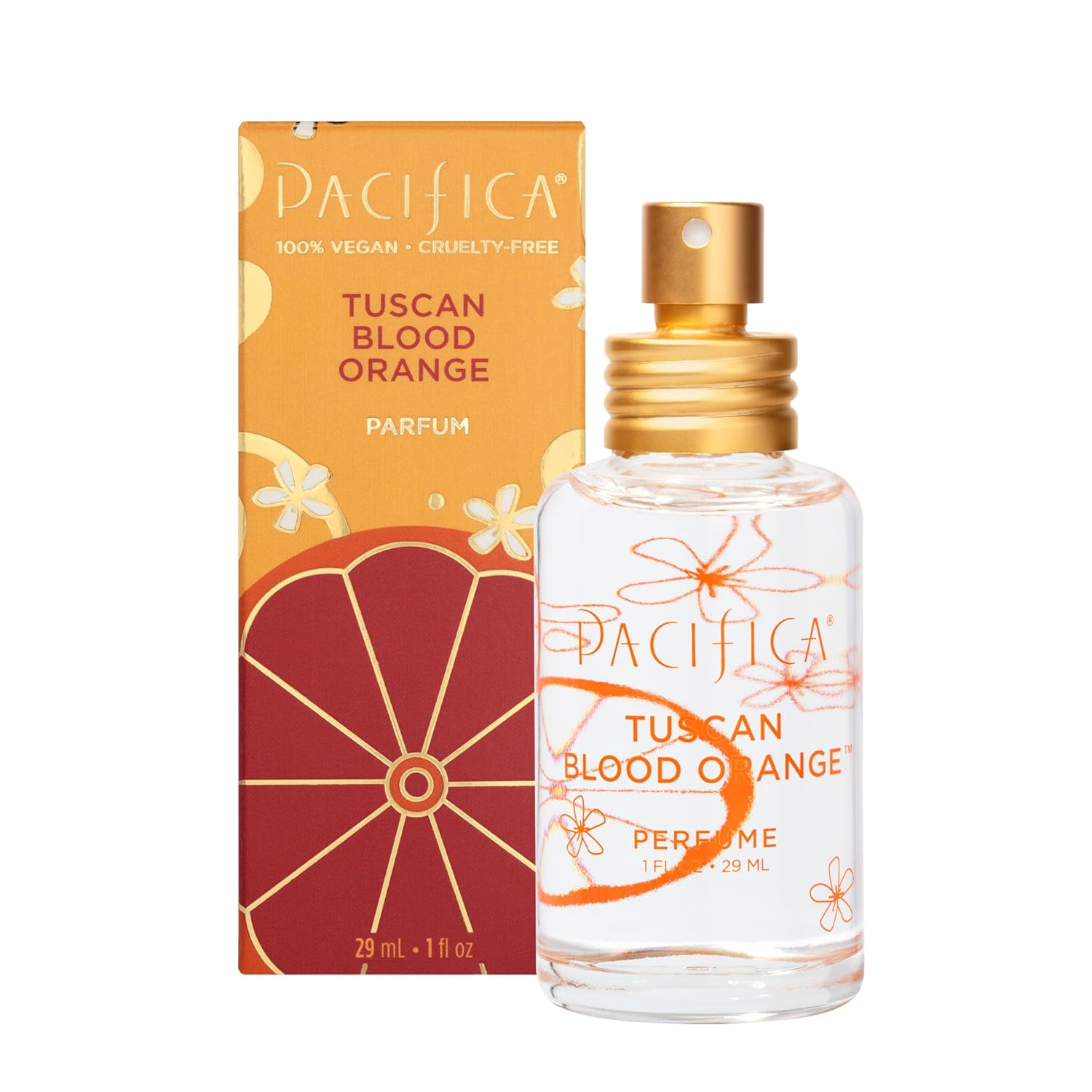 Pacifica Tuscan Blood Orange Perfume Spray For Women - Vegan, Cruelty-Free, Made In Usa