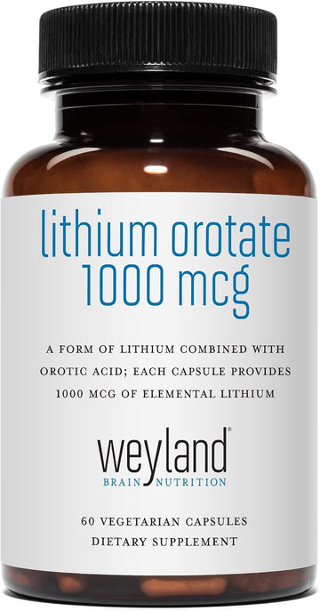Lithium Orotate – 1000 Mcg Of Elemental Lithium Per Vegetarian Capsule