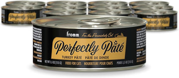 Fromm Perfectly Pâté Turkey Pate Cat Food - Premium Wet Cat Food - Turkey Recipe - Case Of (12) 5.5 Oz Cans