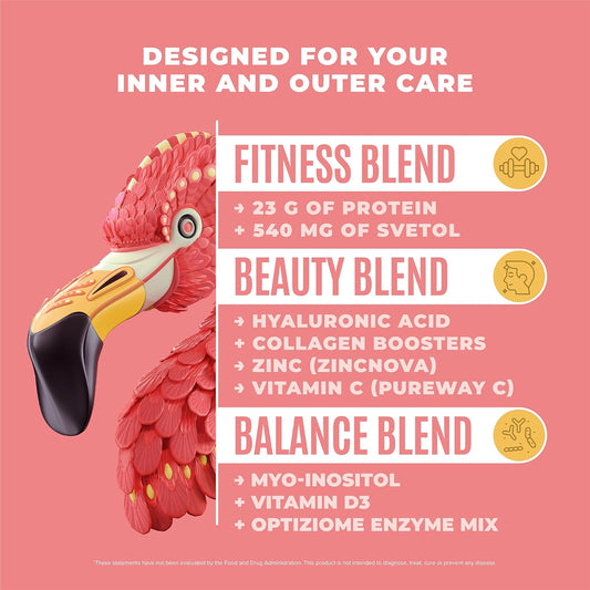 Fitmingo Vegan Protein Powder For Women With Inositol, Collagen Boosters, Hyaluronic Acid & Vitamins | Low Carb, Dairy Free, Lactose Free, Low Calorie | 23G Plant Based Vanilla Protein Powder